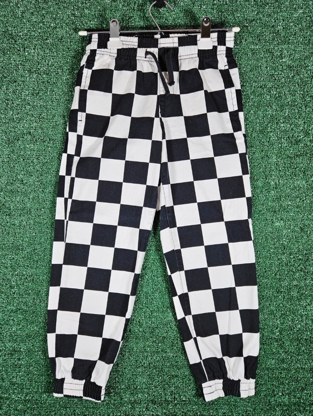 Forever 21 Kids Black & White Checkerboard Jogger Pants / Unisex Kids Size 7/8